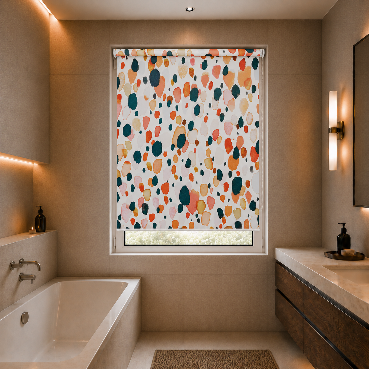 Vinnie Ginger Roller Blind