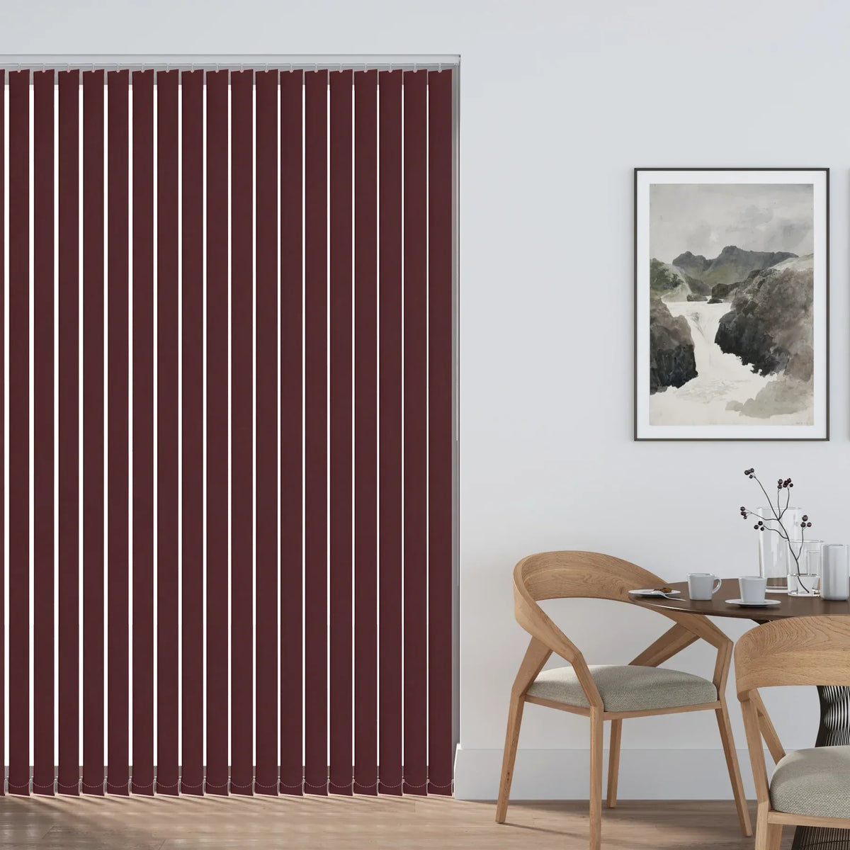 Cairo Blackout Burgundy Vertical Replacement Blind Slat