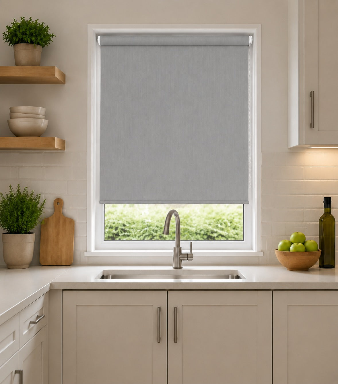 Plaza Steel - PVC Blackout Waterproof Roller Blind