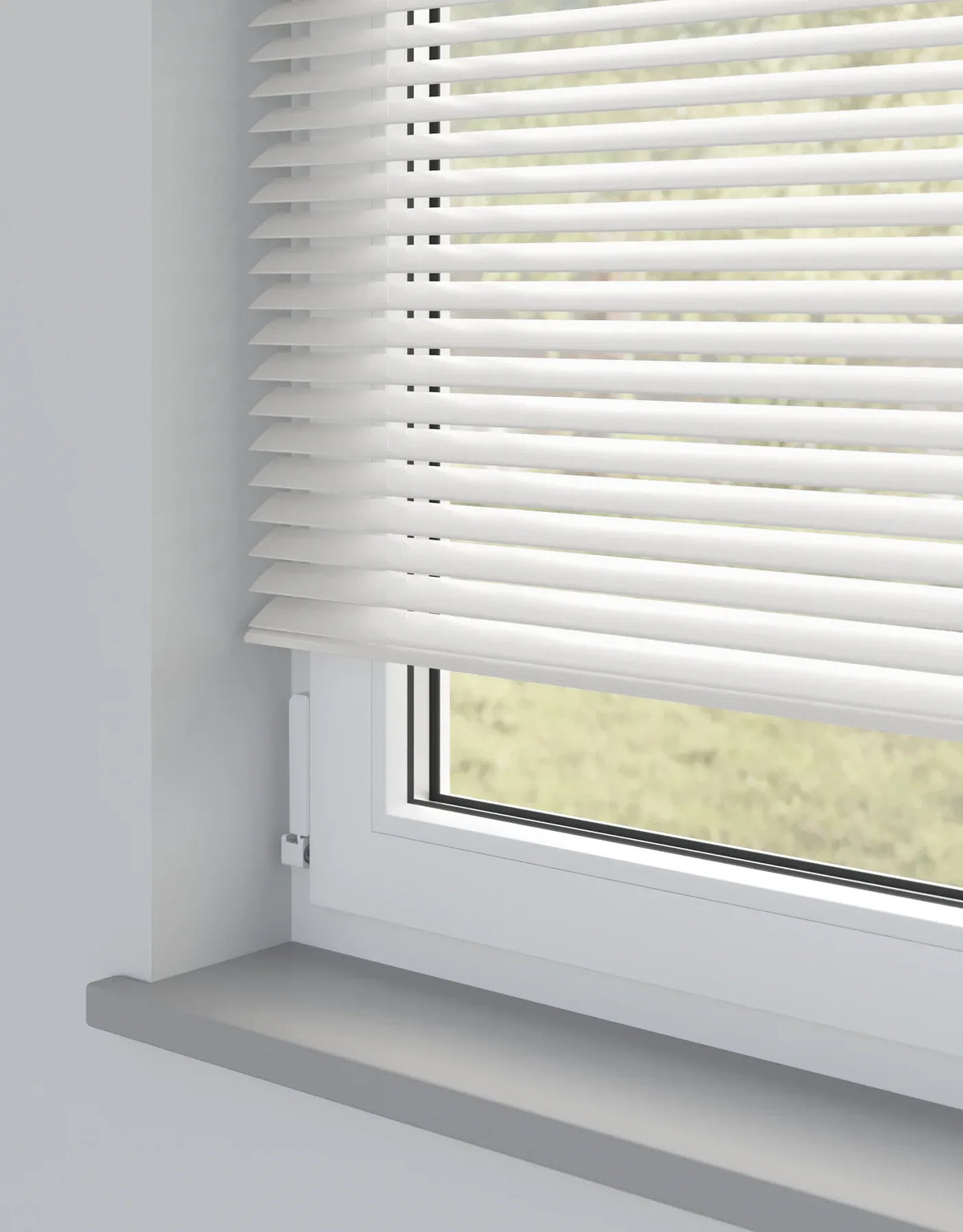 Essence Ultra White Faux Wooden Blind - 50mm