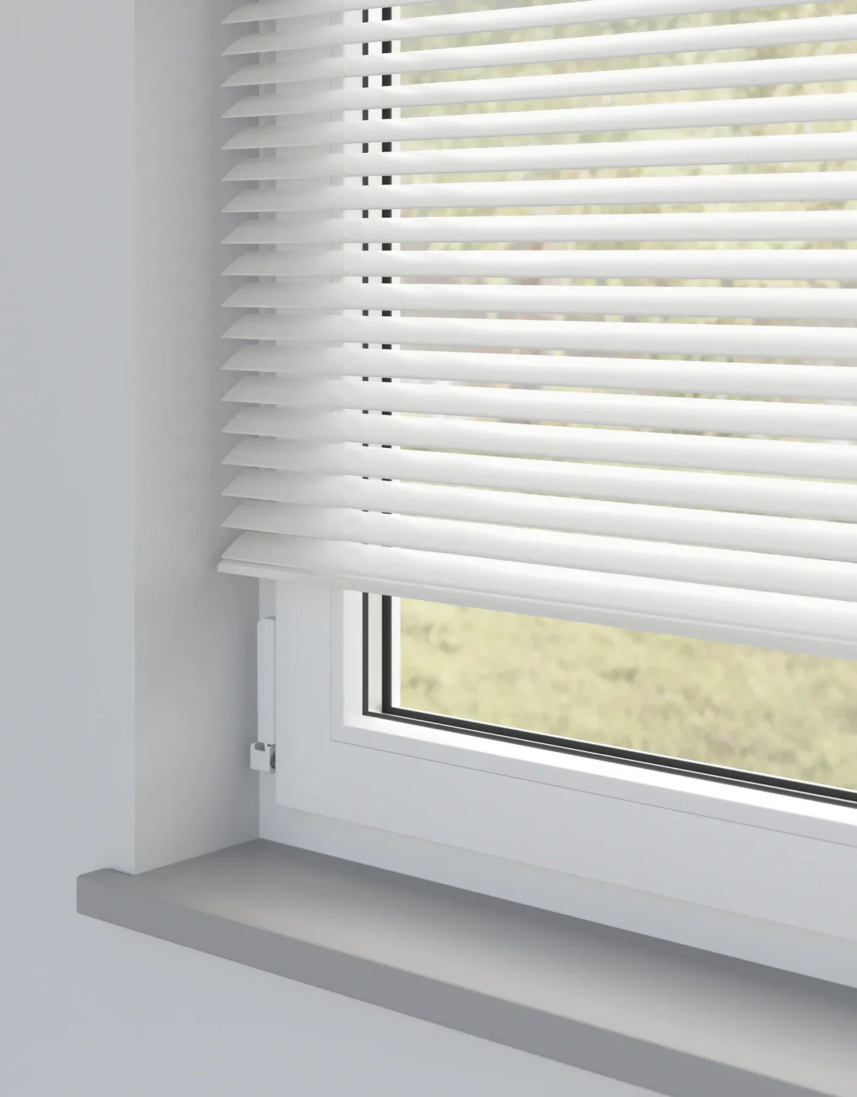 Expressions Highshine White Faux Wooden Blind - 50mm