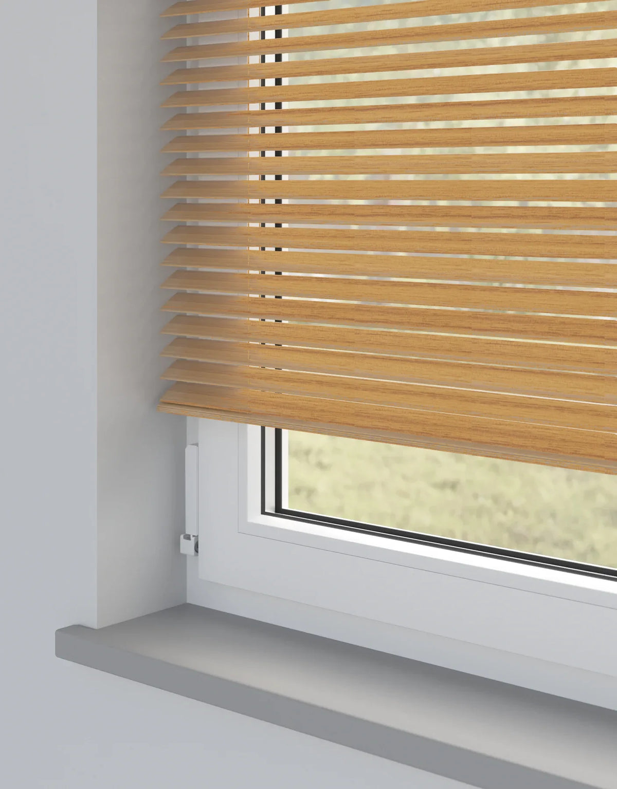 Expressions Medium Oak Faux Wooden Blind - 50mm
