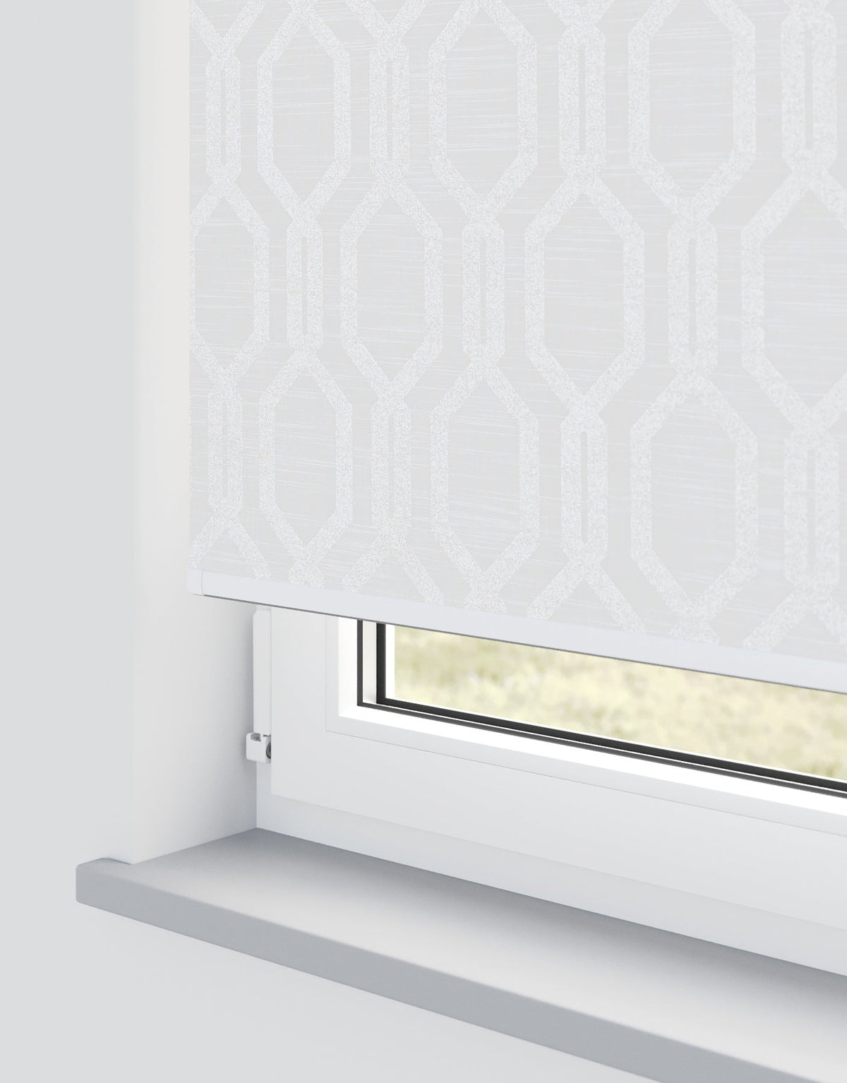 Hudson White Electrical Roller Blind