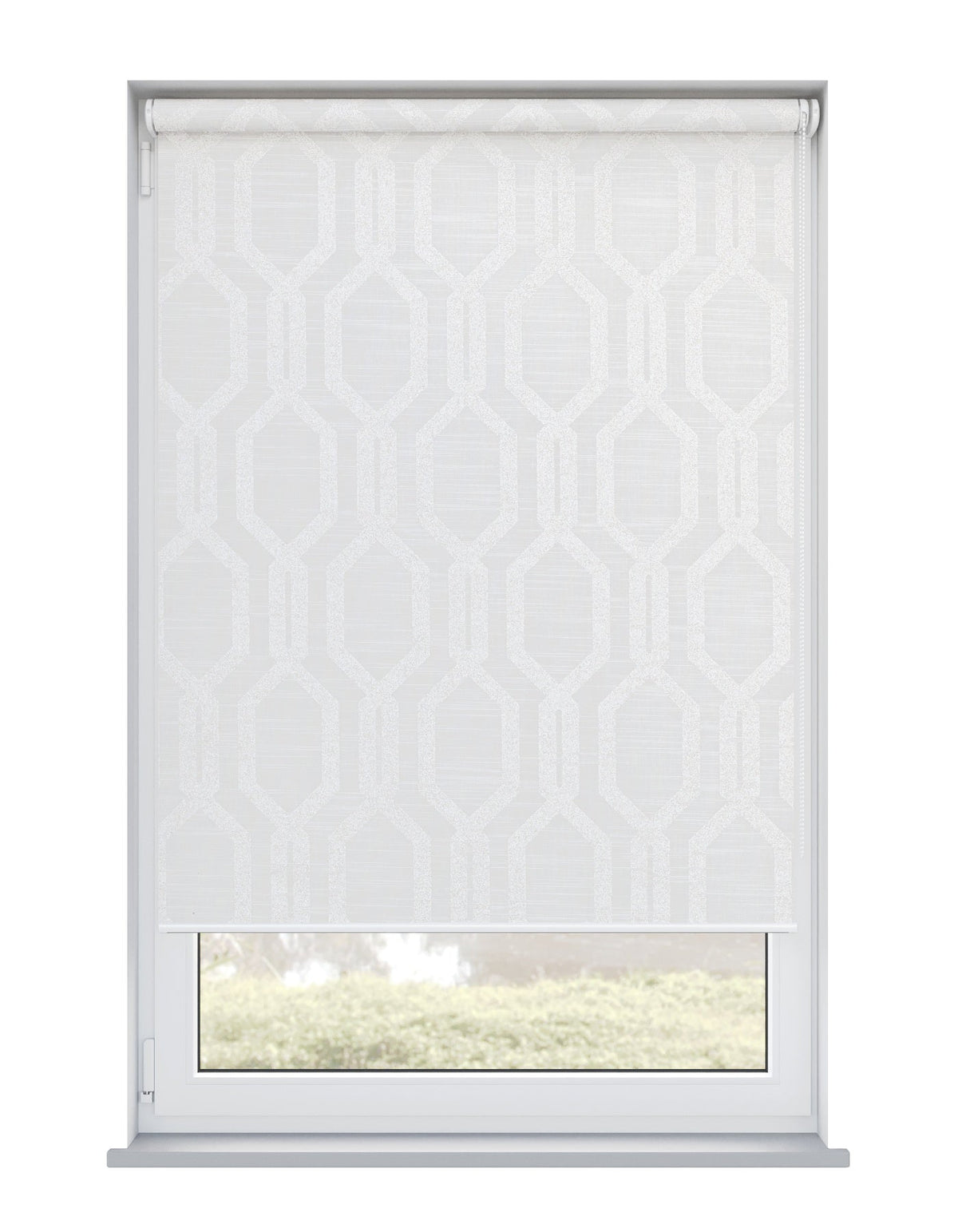 Hudson White Electrical Roller Blind