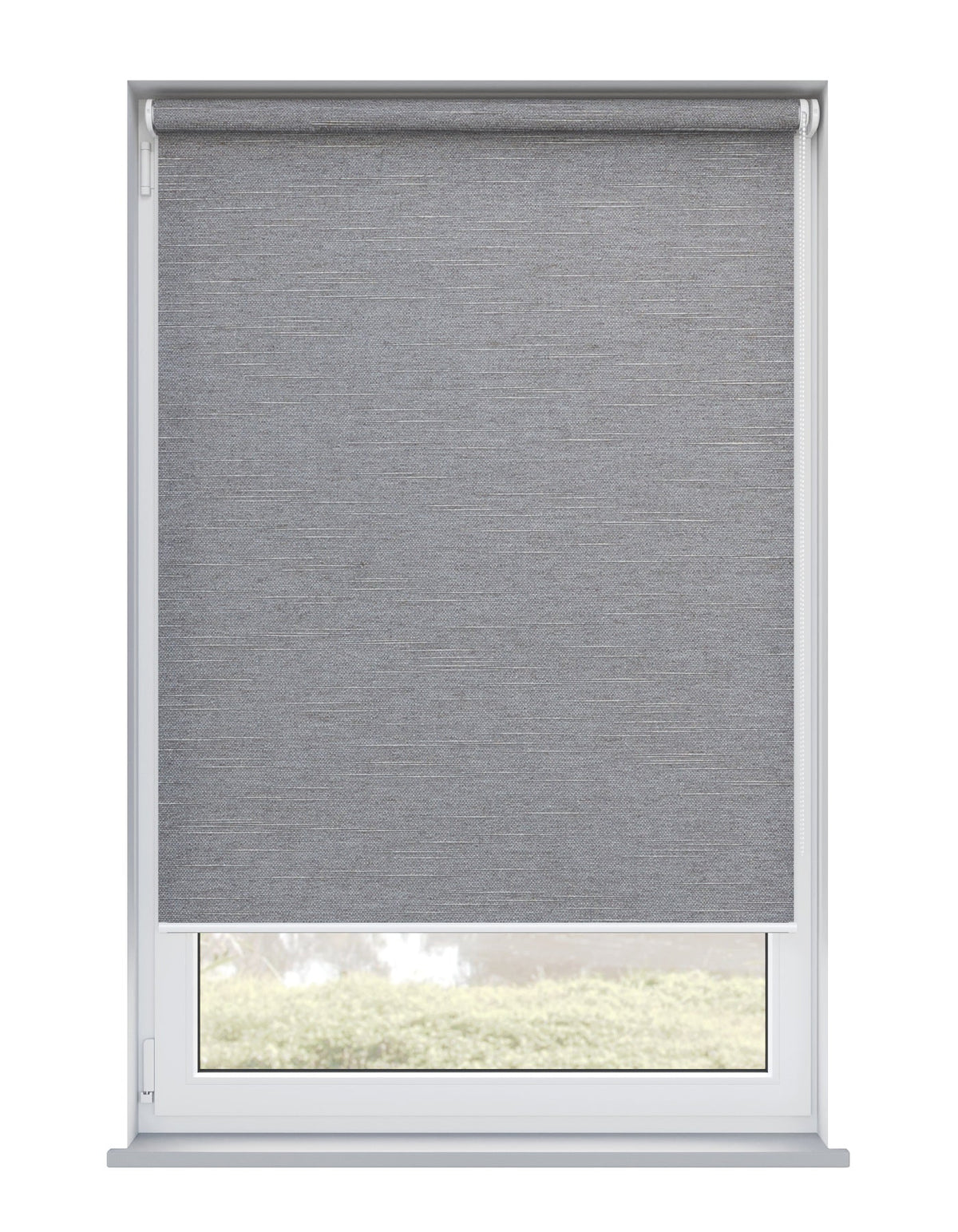 Linenweave Blackout Charcoal Electrical Roller Blind