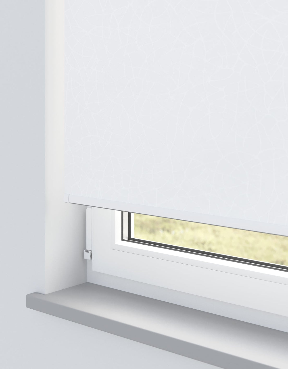 Ocho White Electrical Roller Blind
