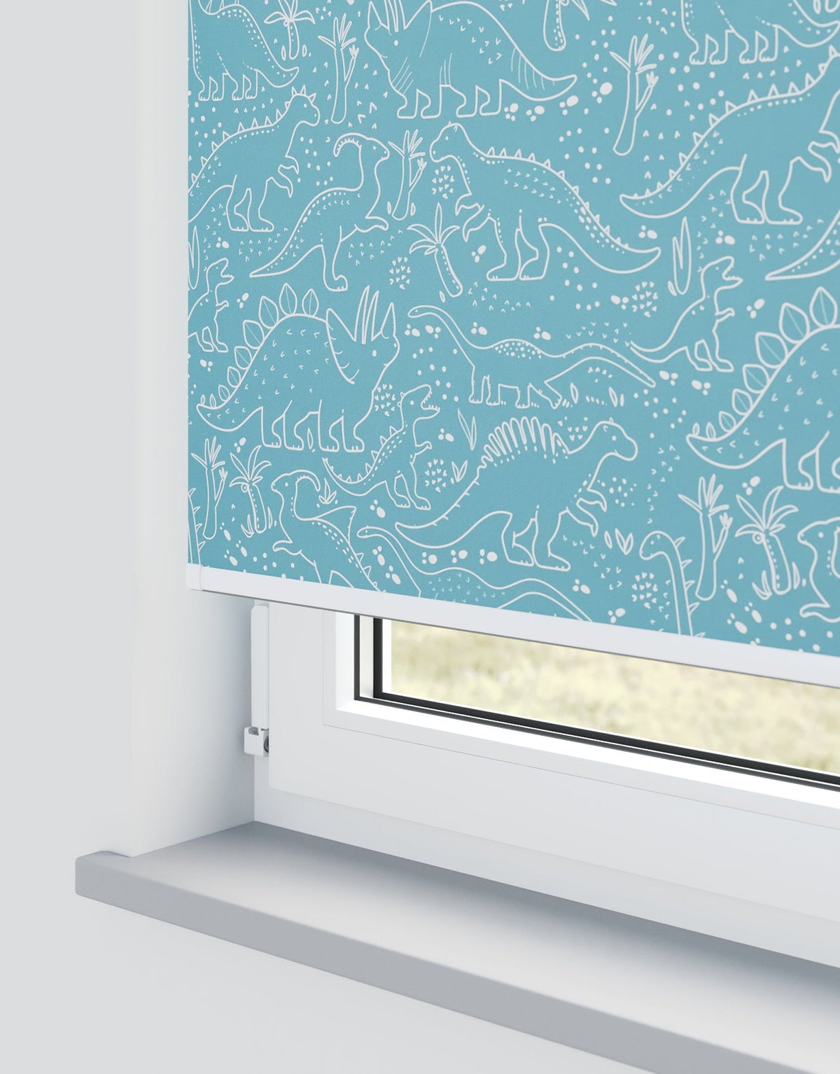 Rex Teal Electrical Roller Blind