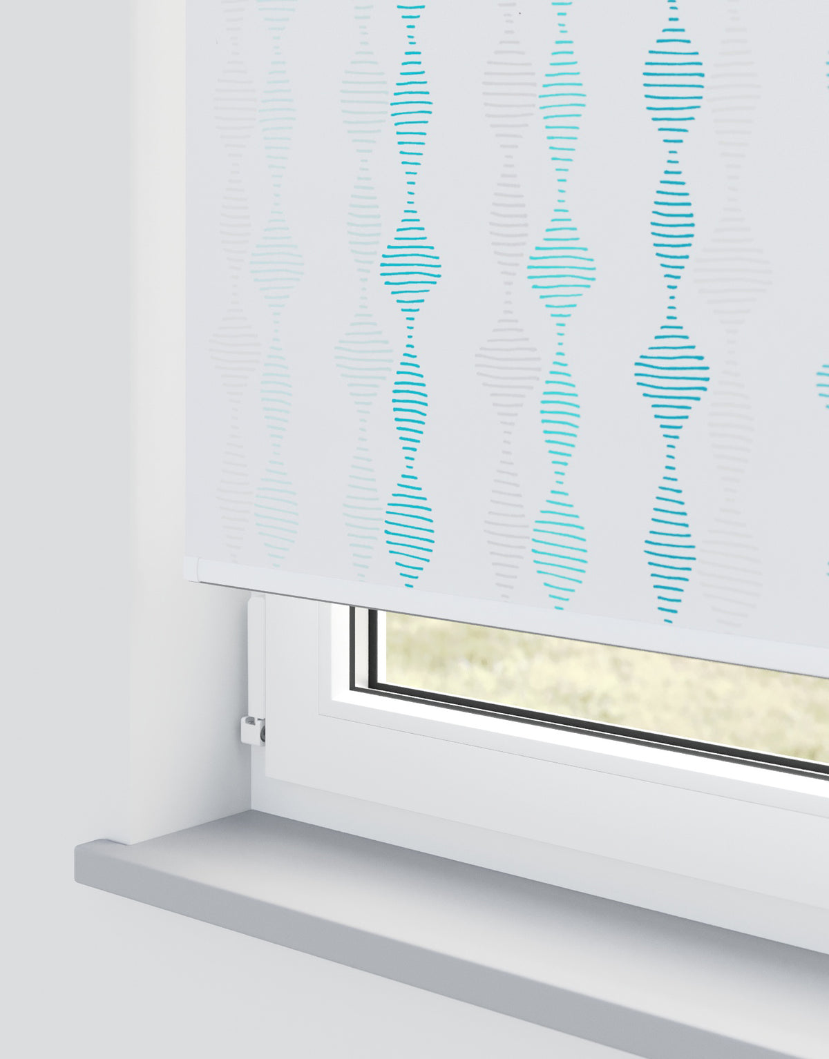 Romain Turquoisre Roller Blind