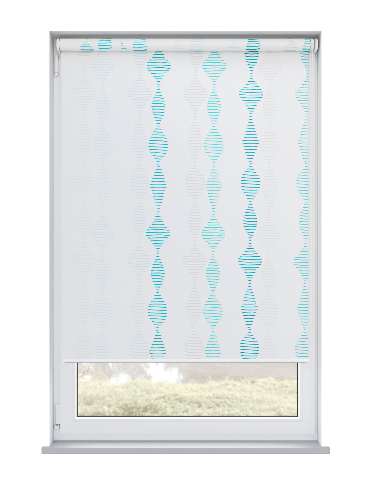 Romain Turquoisre Roller Blind
