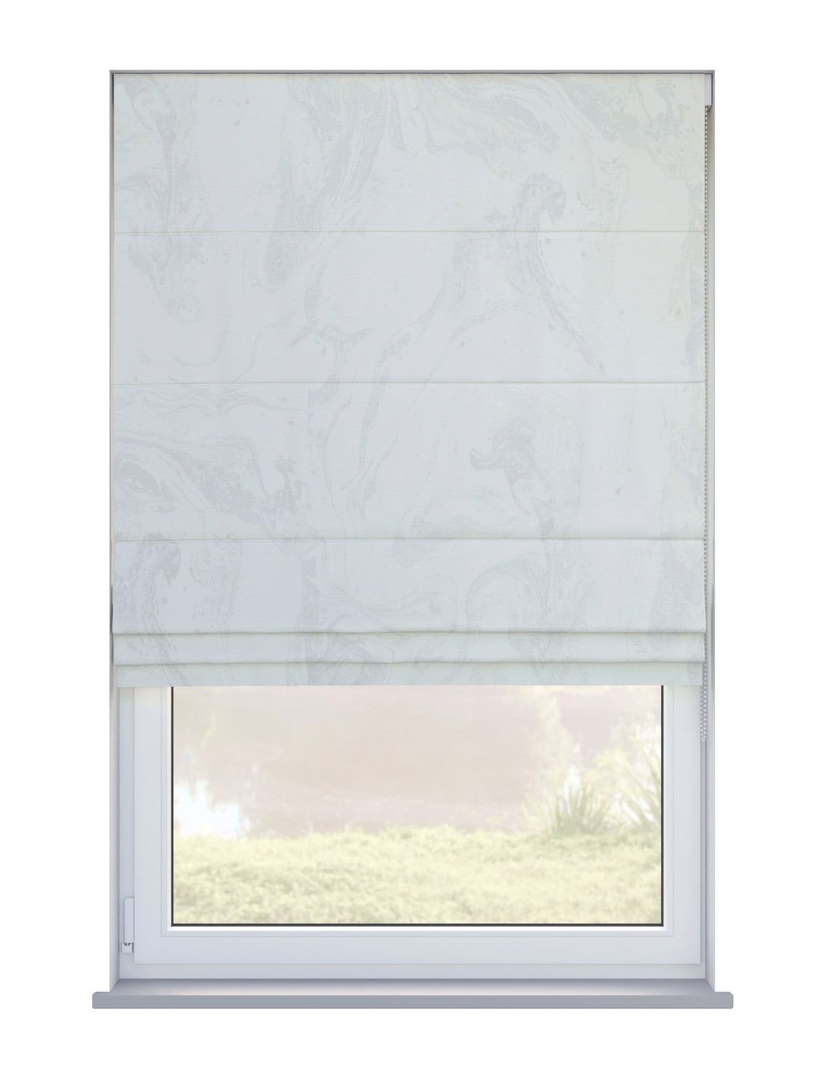 Arena Ripple Alabaster Roman Blind