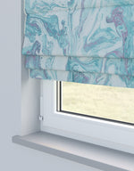 Arena Ripple Teal Roman Blind