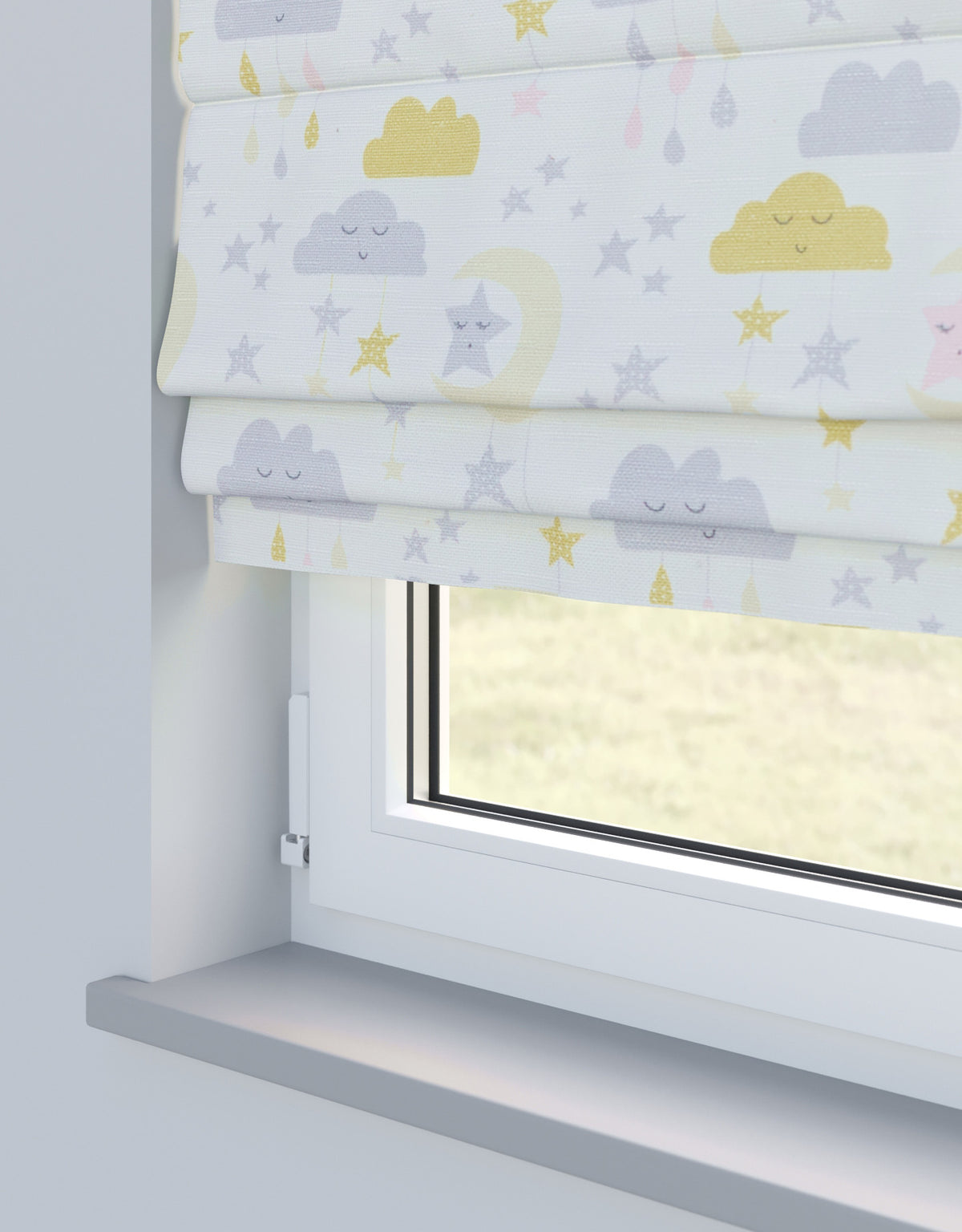 Arena Sleepy Sky Pastel Roman Blind