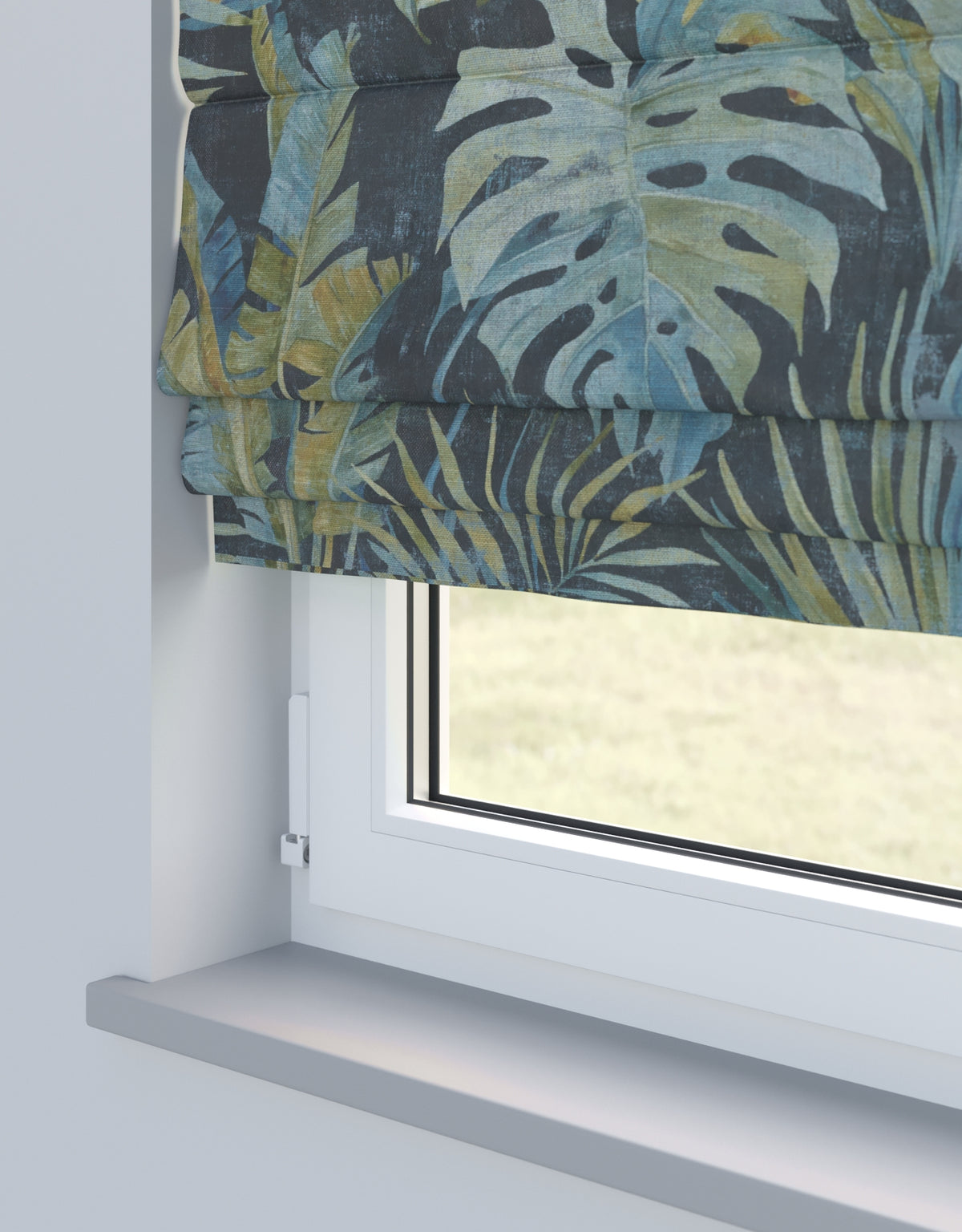 Arena Torazza Teal Roman Blind