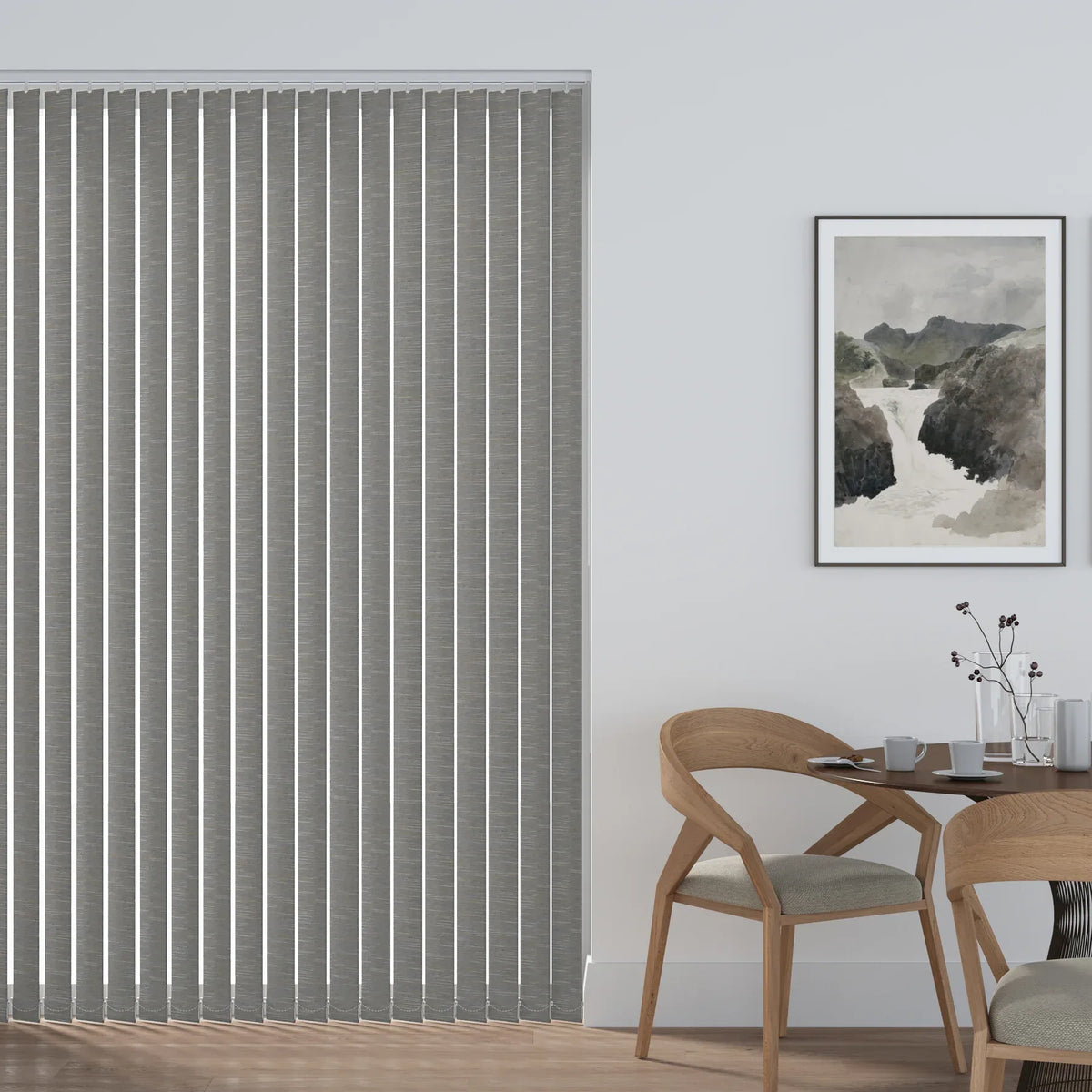 Linenweave Charcoal Vertical Blind