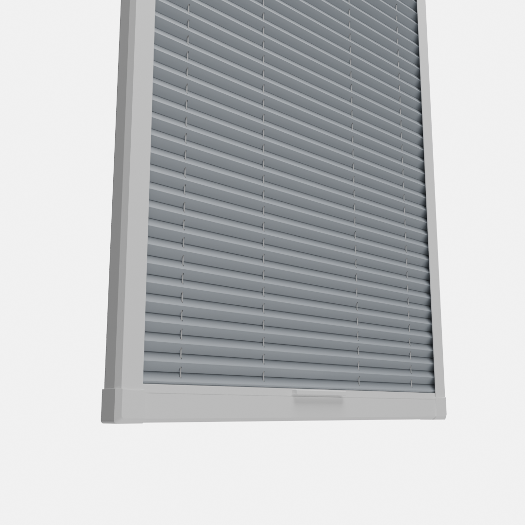Gray venetian blind on a white background