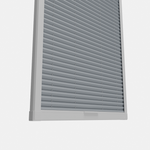 Gray venetian blind on a white background