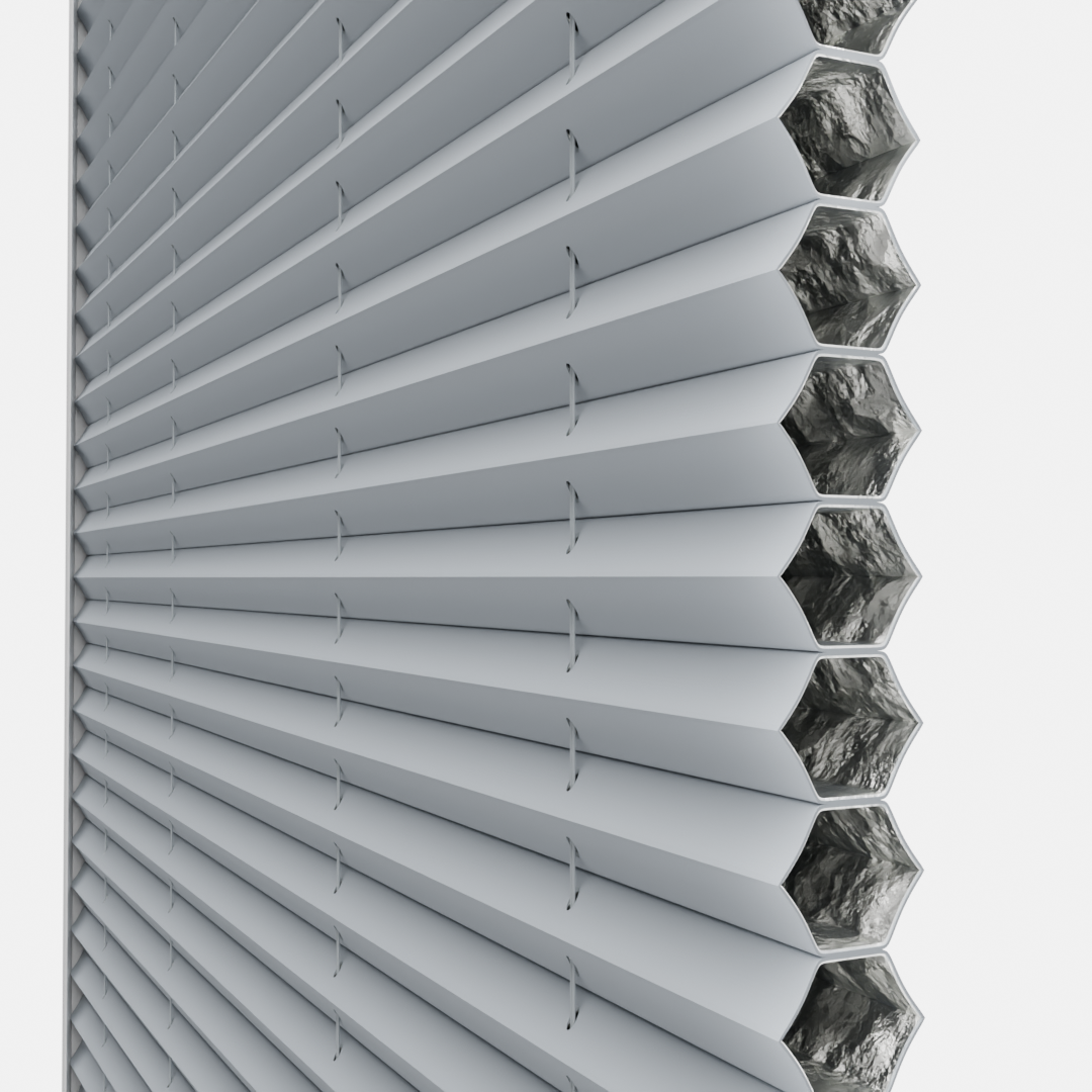 Thermal Blackout Perfect Fit No Drill Pleated Ash