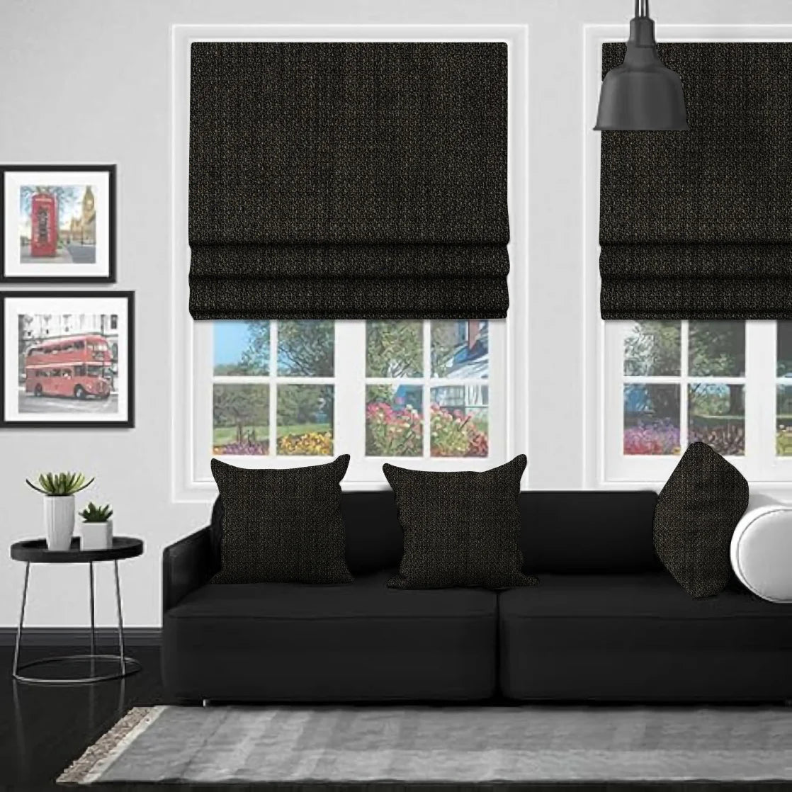EB Adana Charcoal Roman Blind