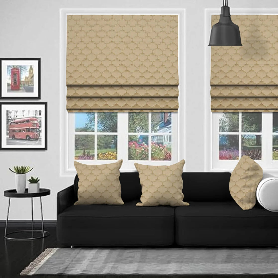 EB Alhambra Caramel Roman Blind