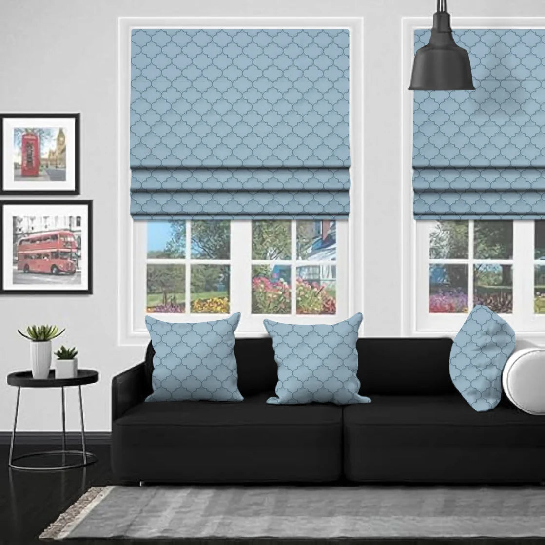 EB Alhambra DuckEgg Roman Blind