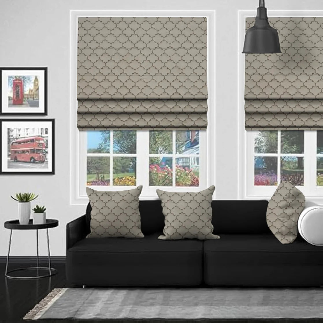 EB Alhambra Taupe Roman Blind
