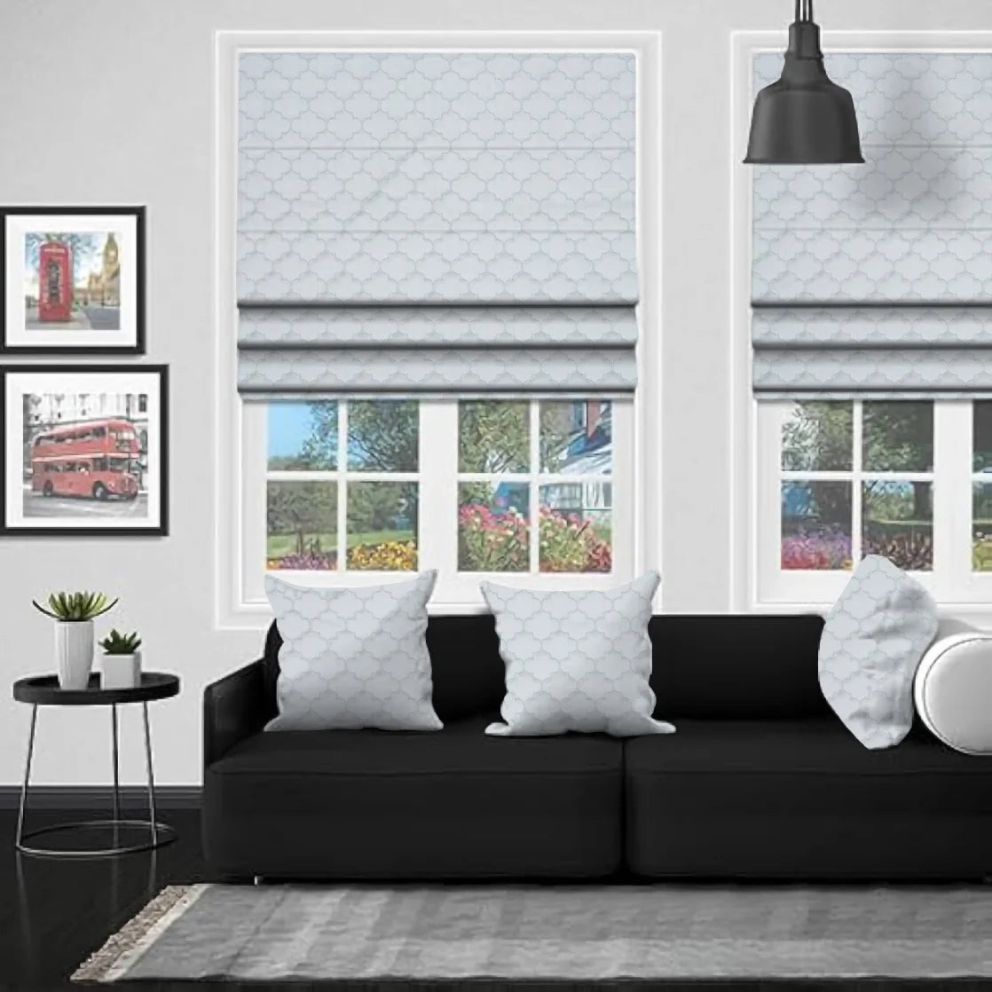 EB Alhambra White Roman Blind