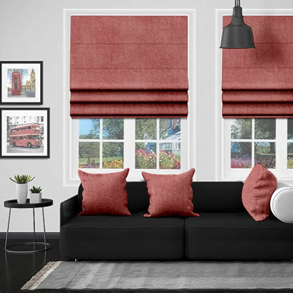 EB Ankara Pink Roman Blind