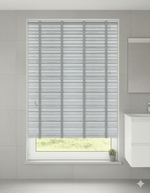 AquawoodGrey FauxWooden Blind With Tape - 50mm
