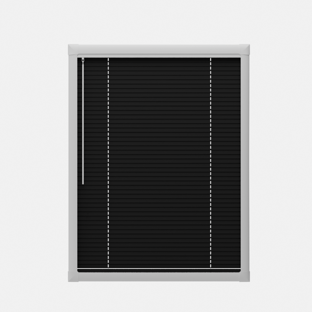 Perfect Fit No Drill Metal Blind - Black Gloss - 25mm