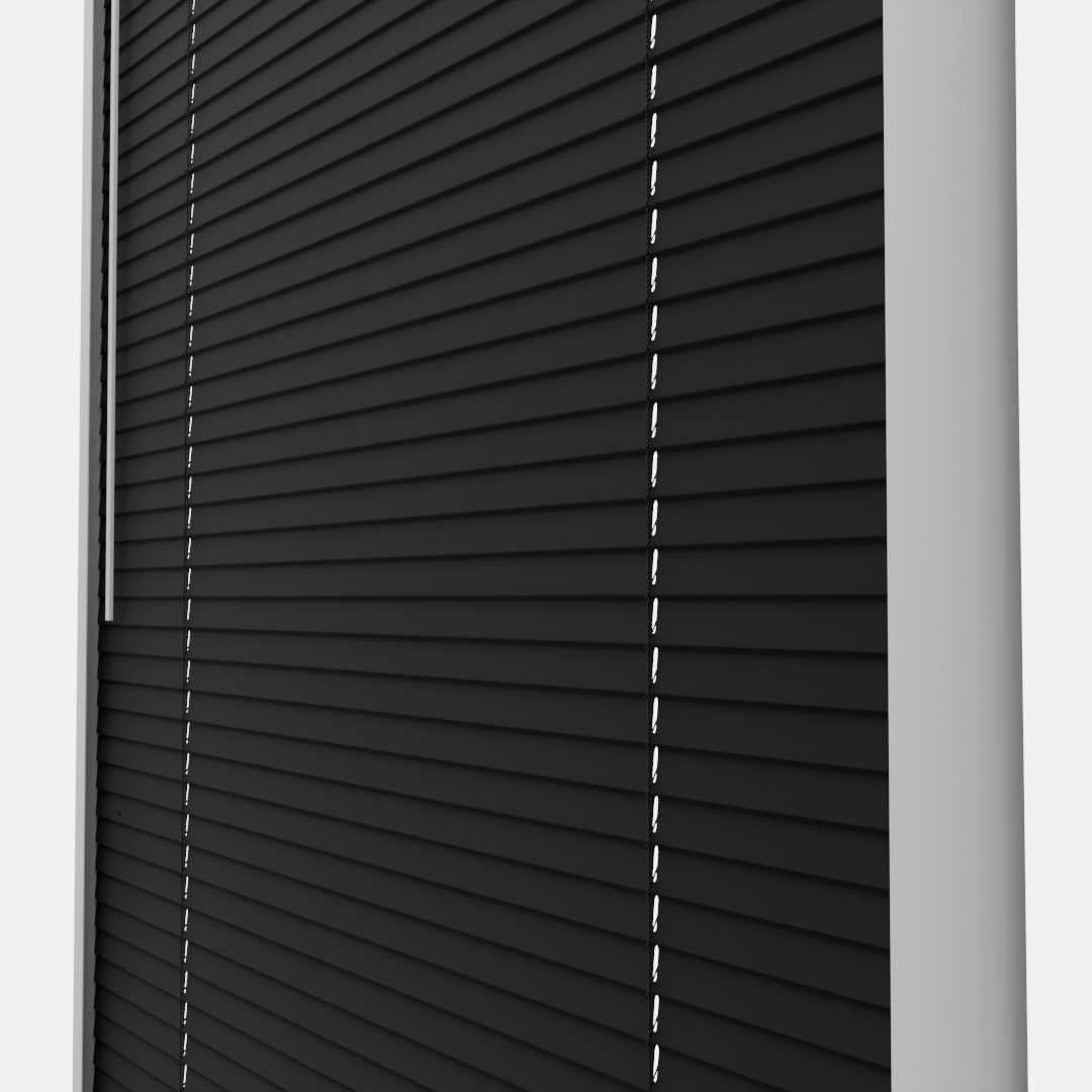 Perfect Fit No Drill Metal Blind - Black Gloss - 25mm