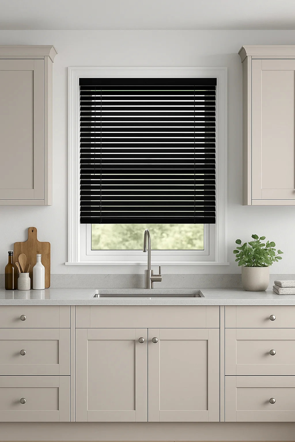 Black Gloss MetalVenetian Blind - 25mm