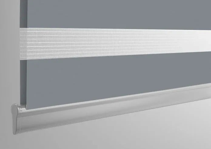 Blackout Pitch Silver - Electrical Day and Night Blinds