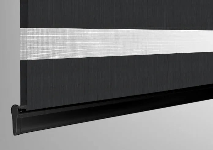 Plain Soft Black - Electrical Day and Night Blinds