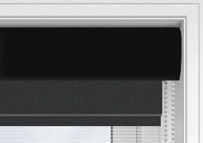 Plain Soft Black - Electrical Day and Night Blinds
