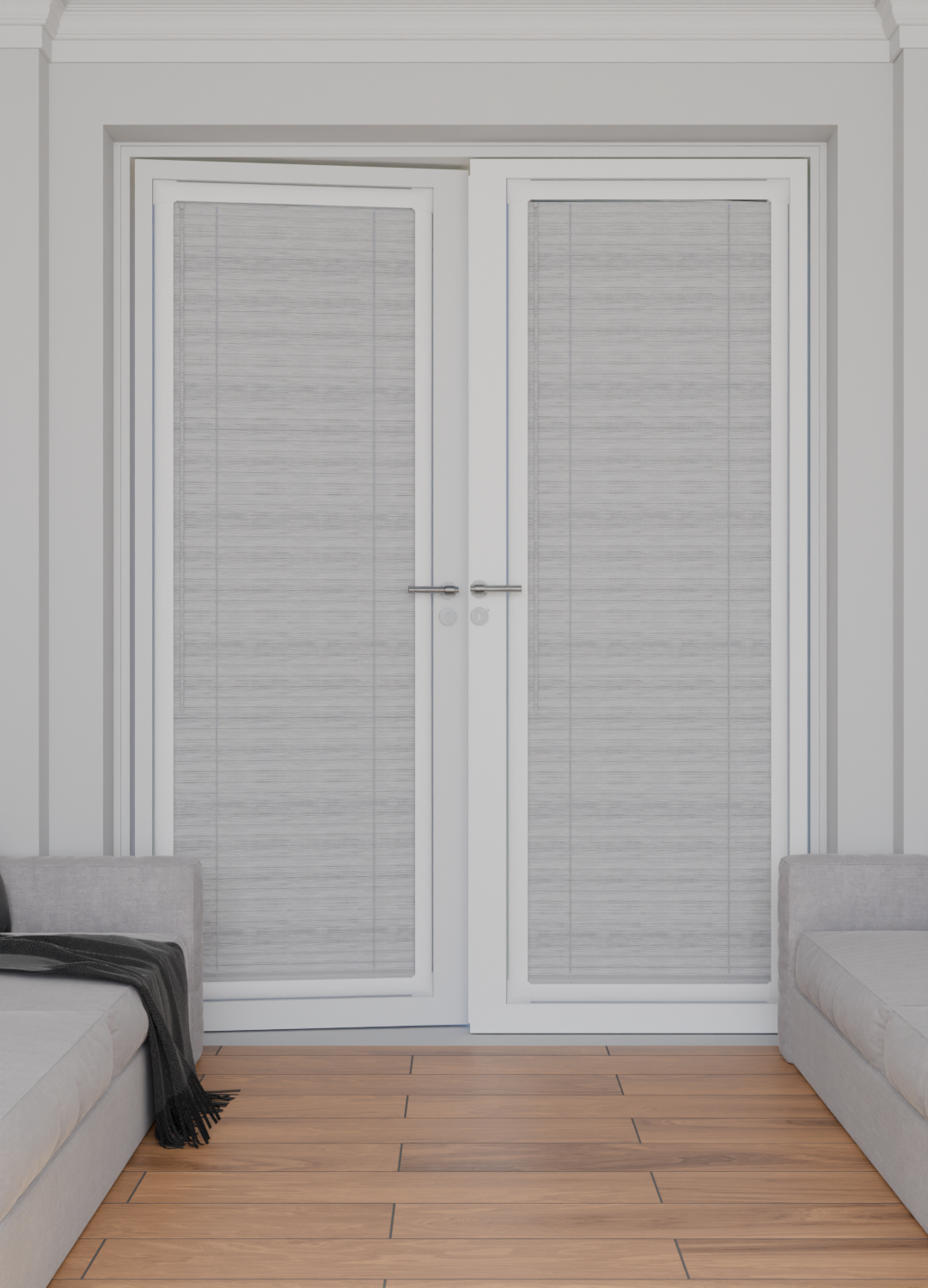 Perfect Fit No Drill Metal Blind - Brushed Nickel - 25mm
