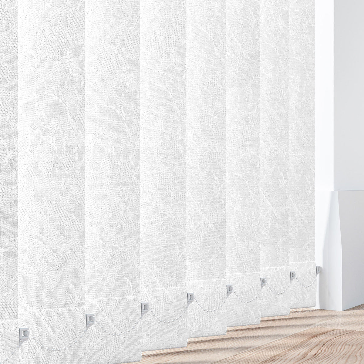 California White Vertical Replacement Blind Slat