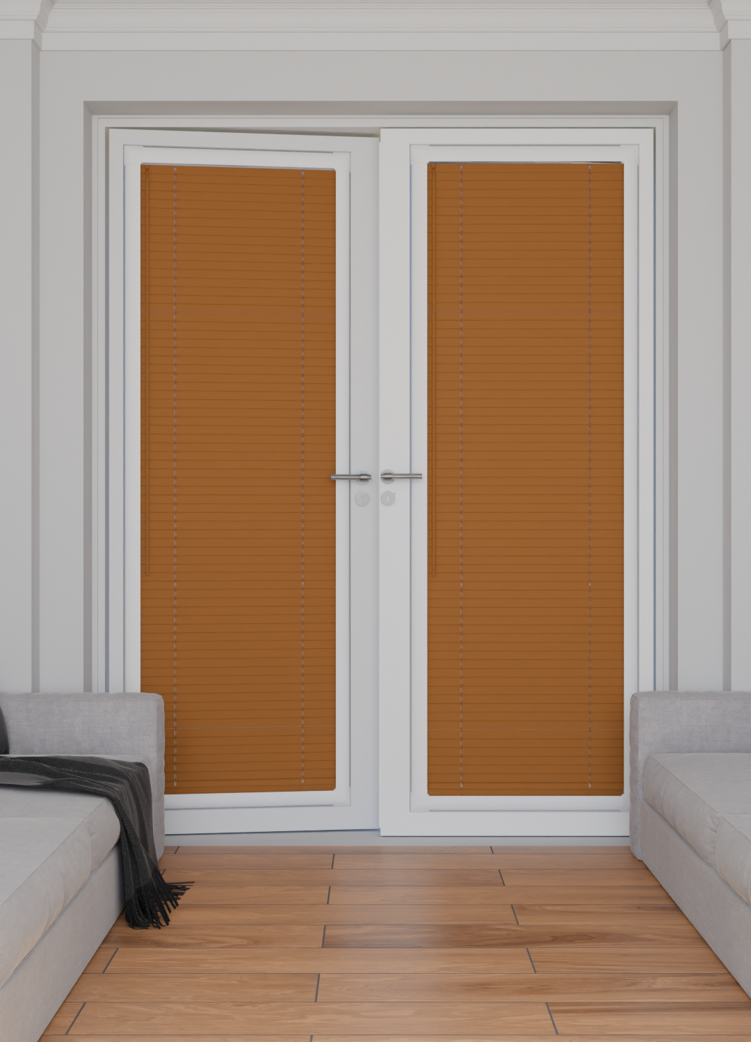 Perfect Fit No Drill Metal Blind - Caramel - 25mm