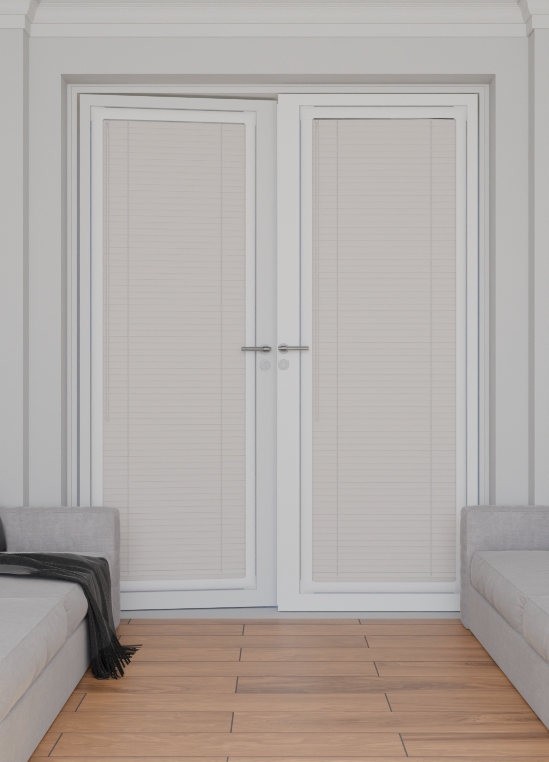 Perfect Fit No Drill Metal Blind - Chalk White - 25mm
