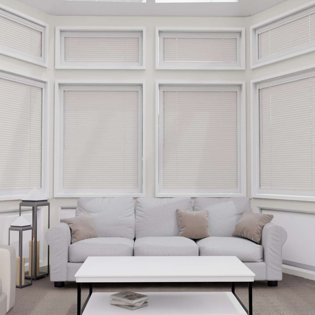 Perfect Fit No Drill Metal Blind - Chalk White - 25mm