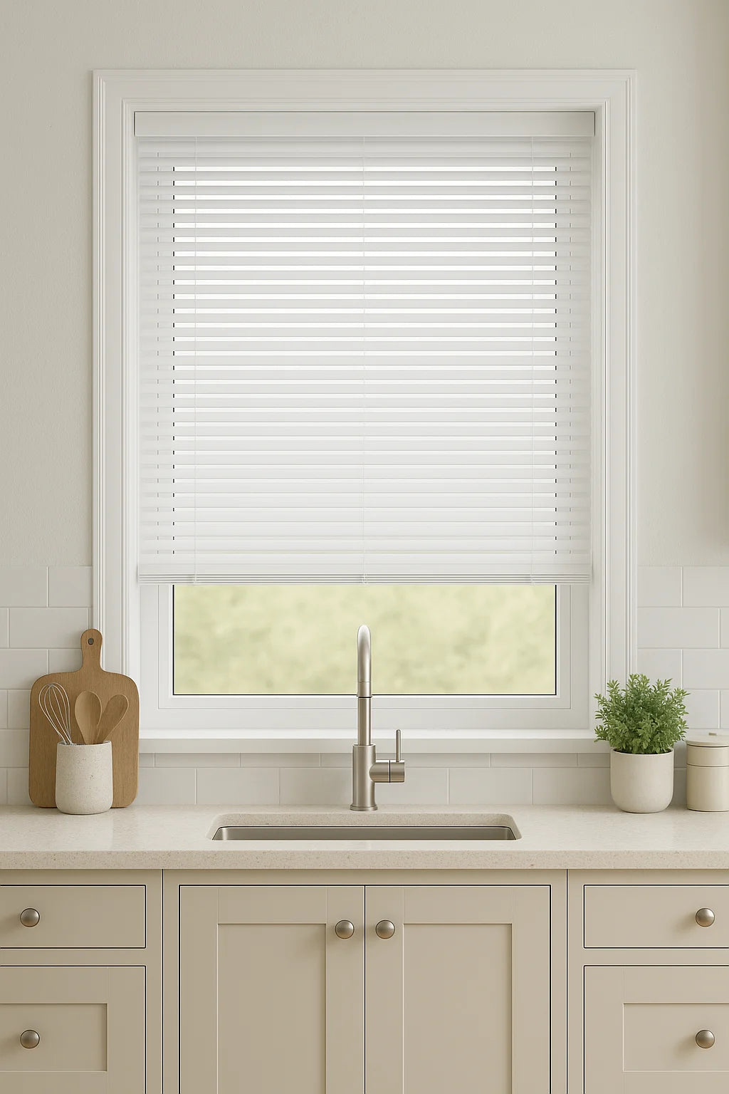 Chalk White MetalVenetian Blind - 25mm