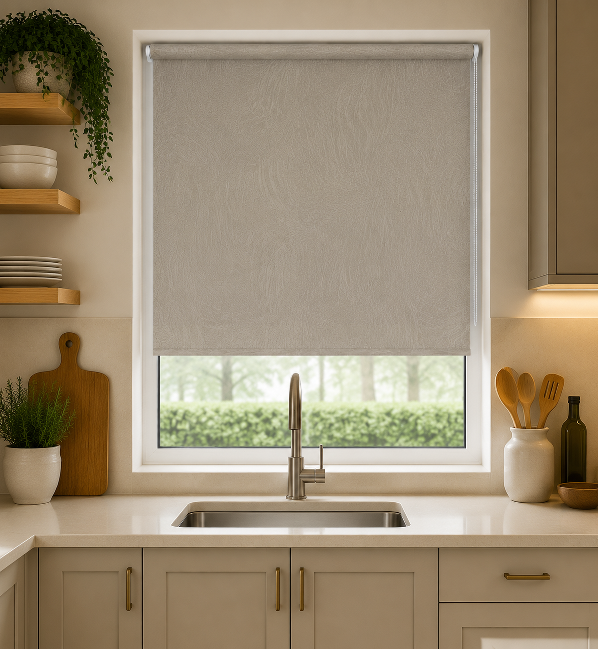 Havana PVC Beige Roller Blind
