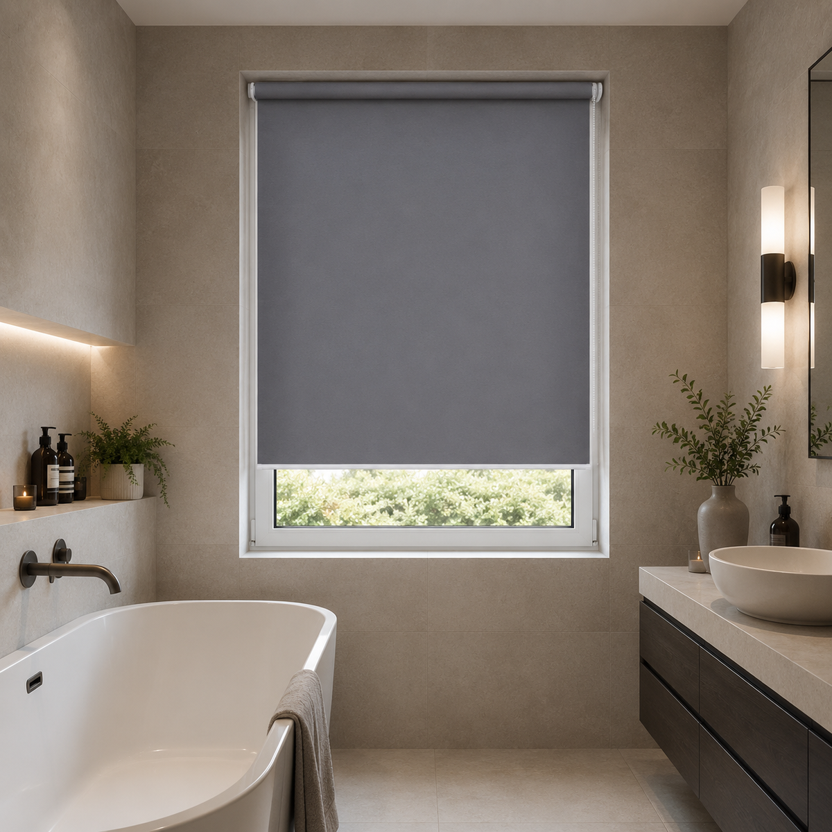 Origin Blackout Dark Grey Roller Blind