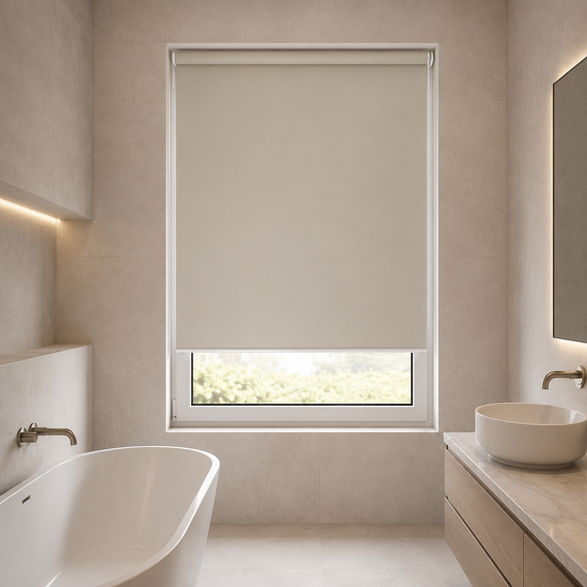 Cairo Blackout Beige Roller Blind