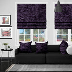 EB Chenille Purple Roman Blind