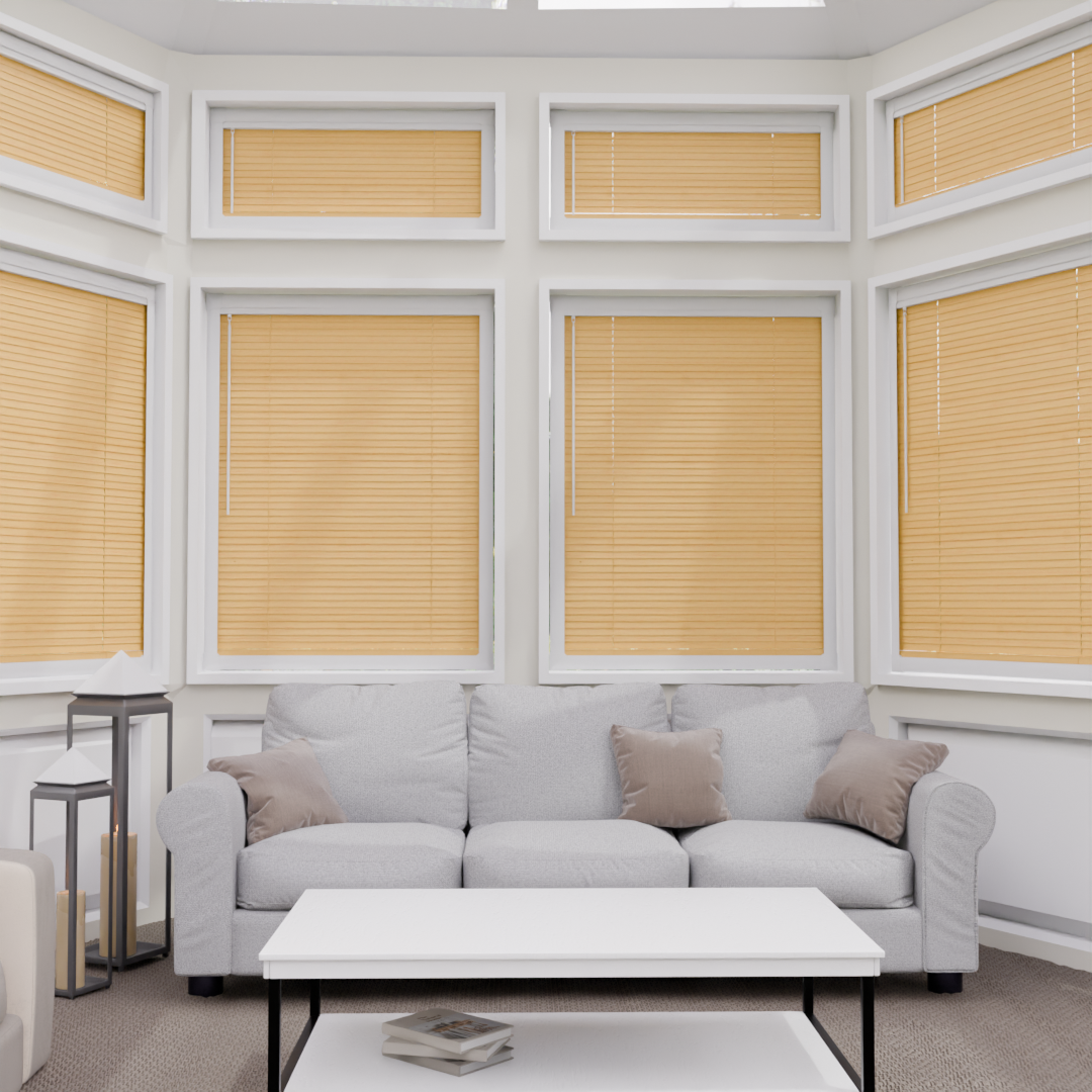 Perfect Fit No Drill Metal Blind - Chestnut - 25mm