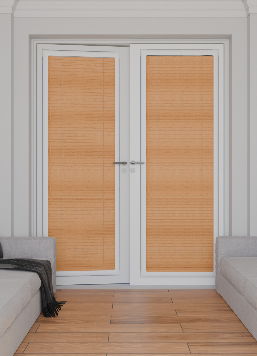 Perfect Fit No Drill Metal Blind - Conker - 25mm
