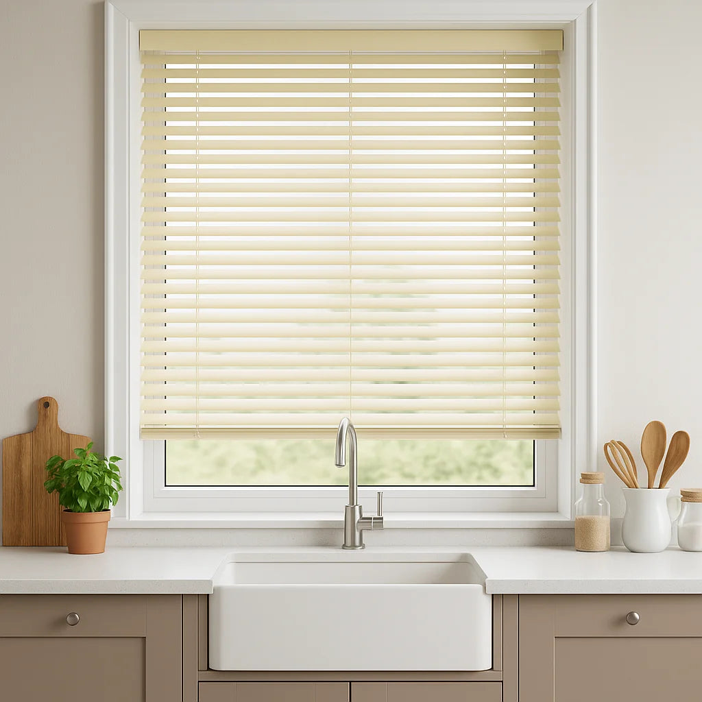 Cream Metal Venetian Blind - 25mm