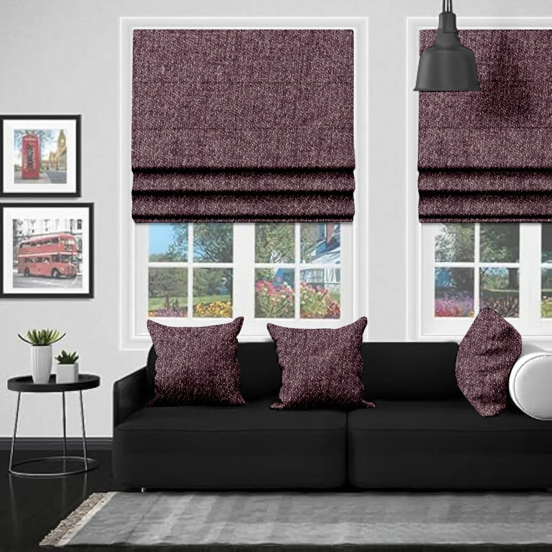 EB Dalyan Lilac Roman Blind