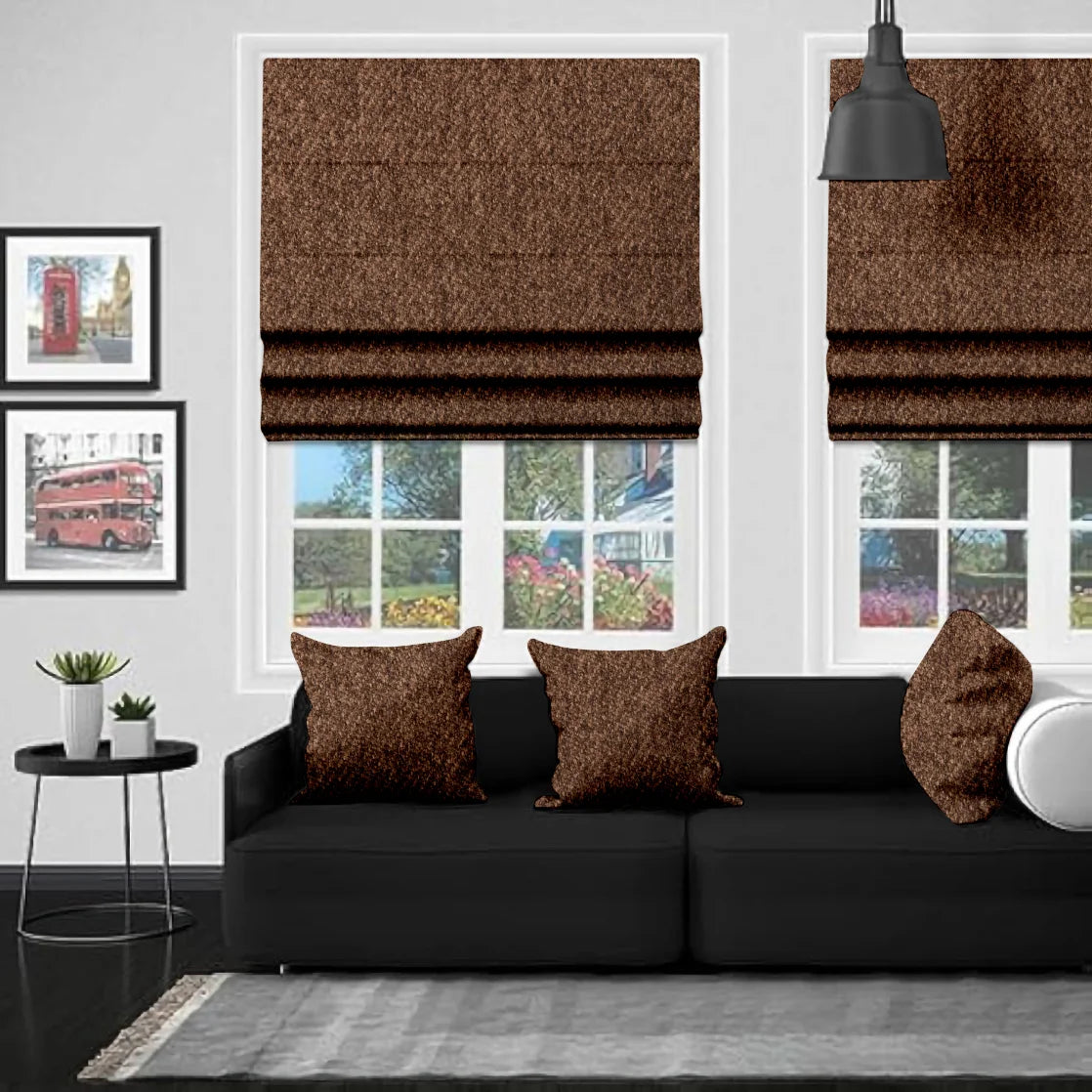 EB Dalyan Truffle Roman Blind