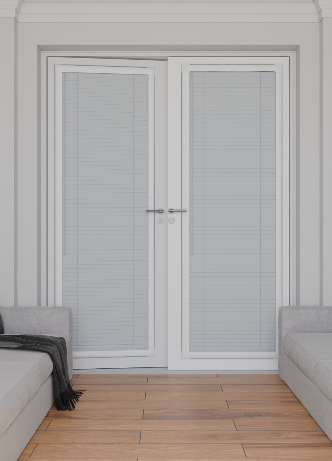 Perfect Fit No Drill Metal Blind - Dusty Grey- 25mm